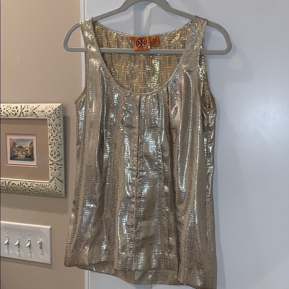 Tory Burch metallic top